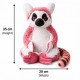Jucărie de pluș Lemur, Roz, 35x20cm