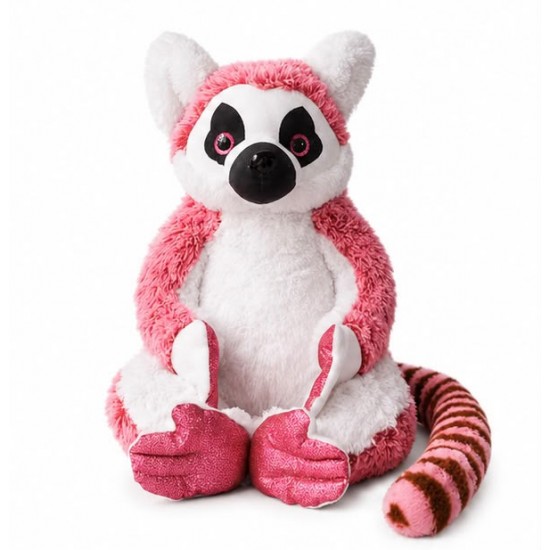 Jucărie de pluș Lemur, Roz, 35x20cm