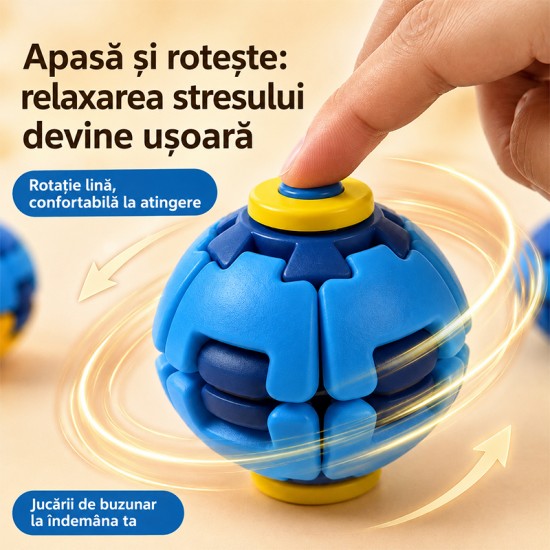 Minga Senzorială Push & Spin – Antistres 2 în 1