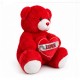 Ursuleț de Pluș Roșu cu Inimă „LOVE” – 65 cm