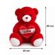 Ursuleț de Pluș Roșu cu Inimă „LOVE” – 65 cm